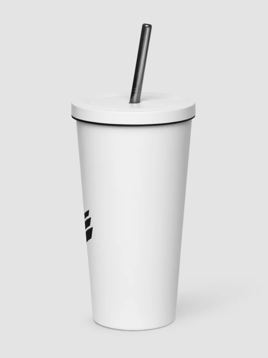 Insulated Tumbler with Straw - White product image (3)
