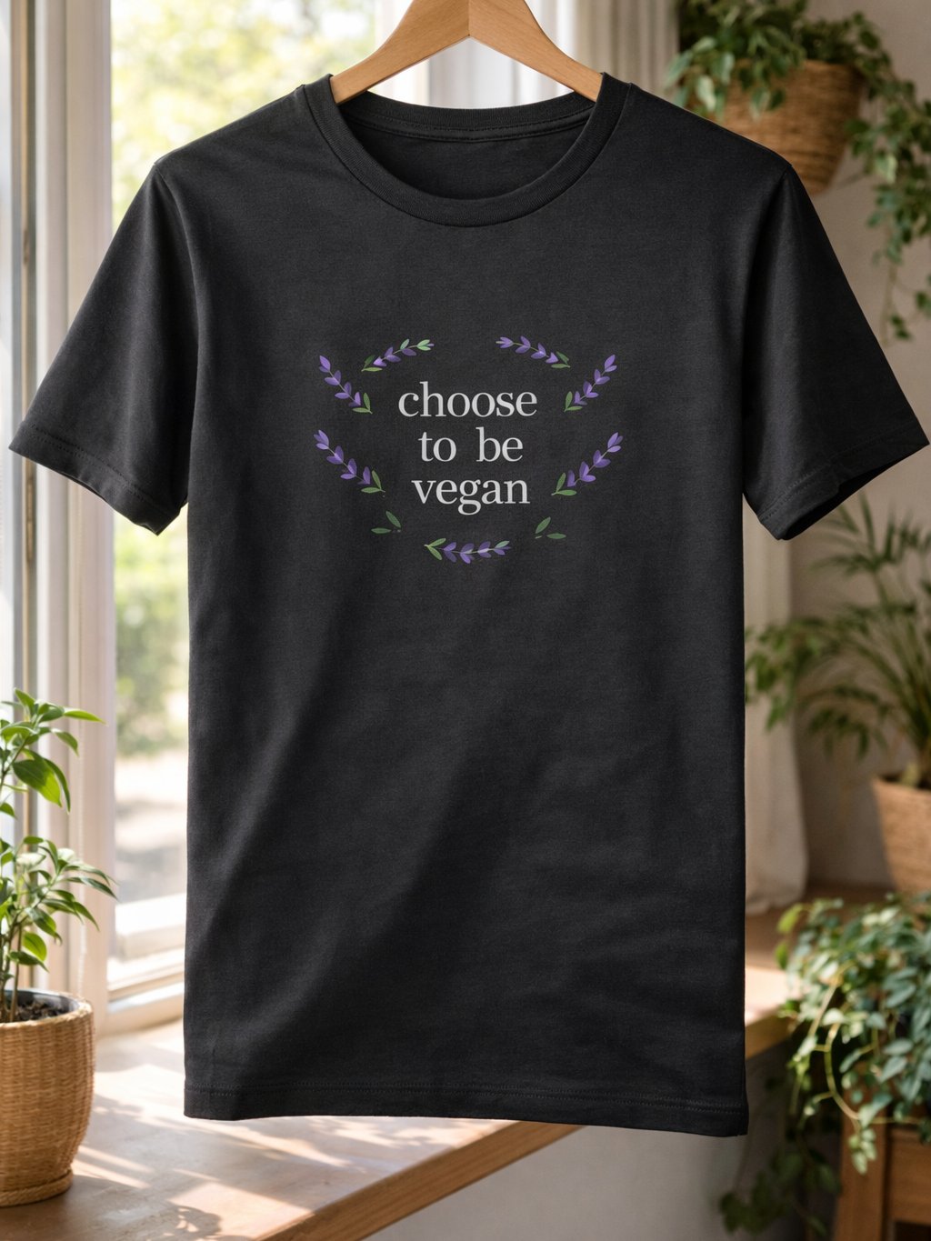 “Choose to be Vegan” Unisex Black T-Shirt product image (1)