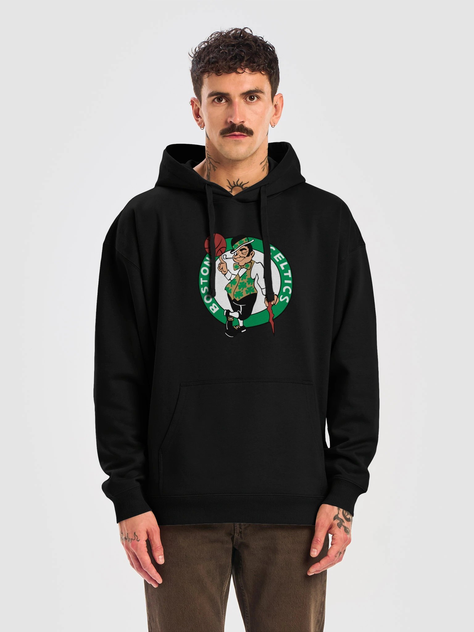 Boston Celtics Vintage Basketball Emblem Hoodie product image (18)