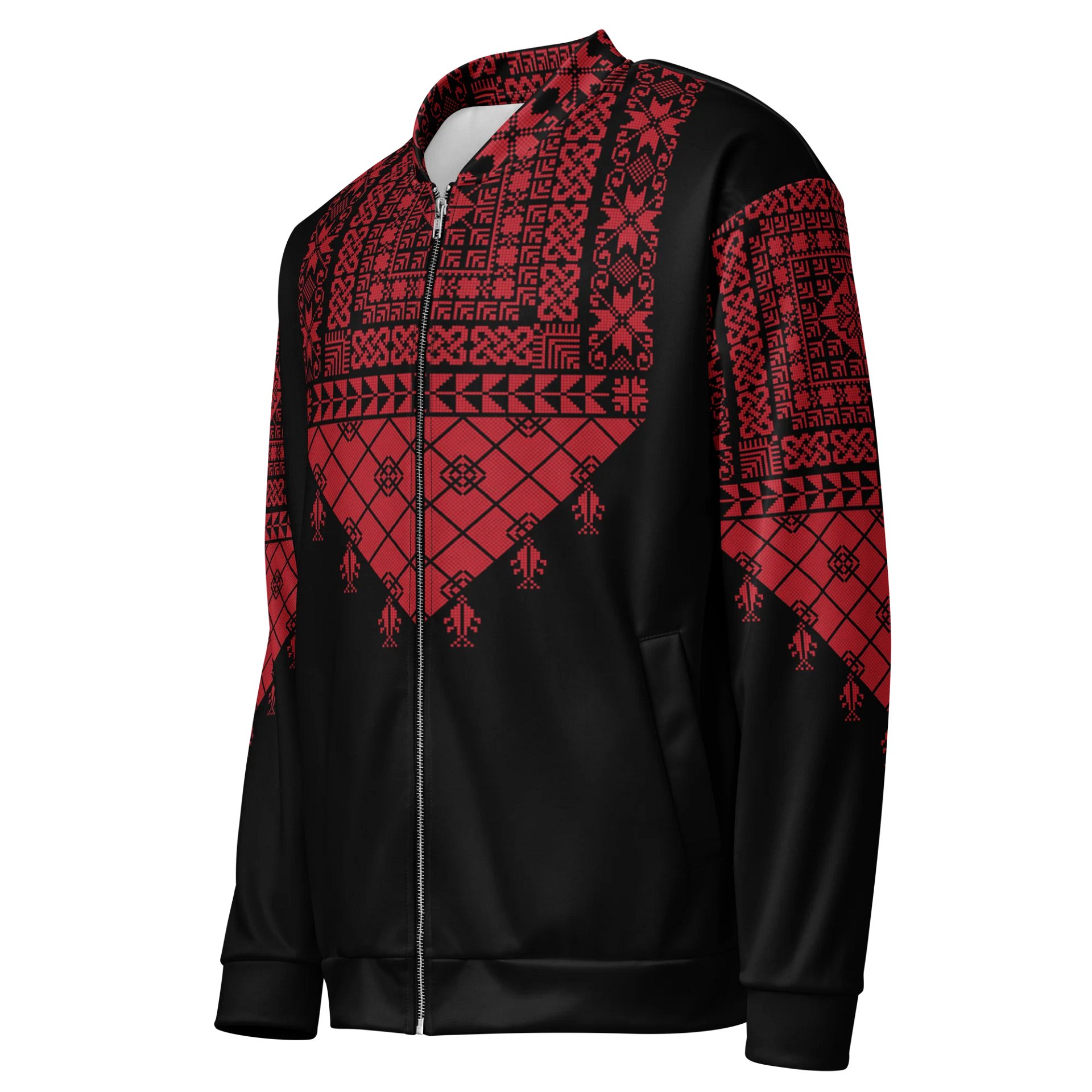Red Tatreez Unisex Bomber Jacket product image (5)