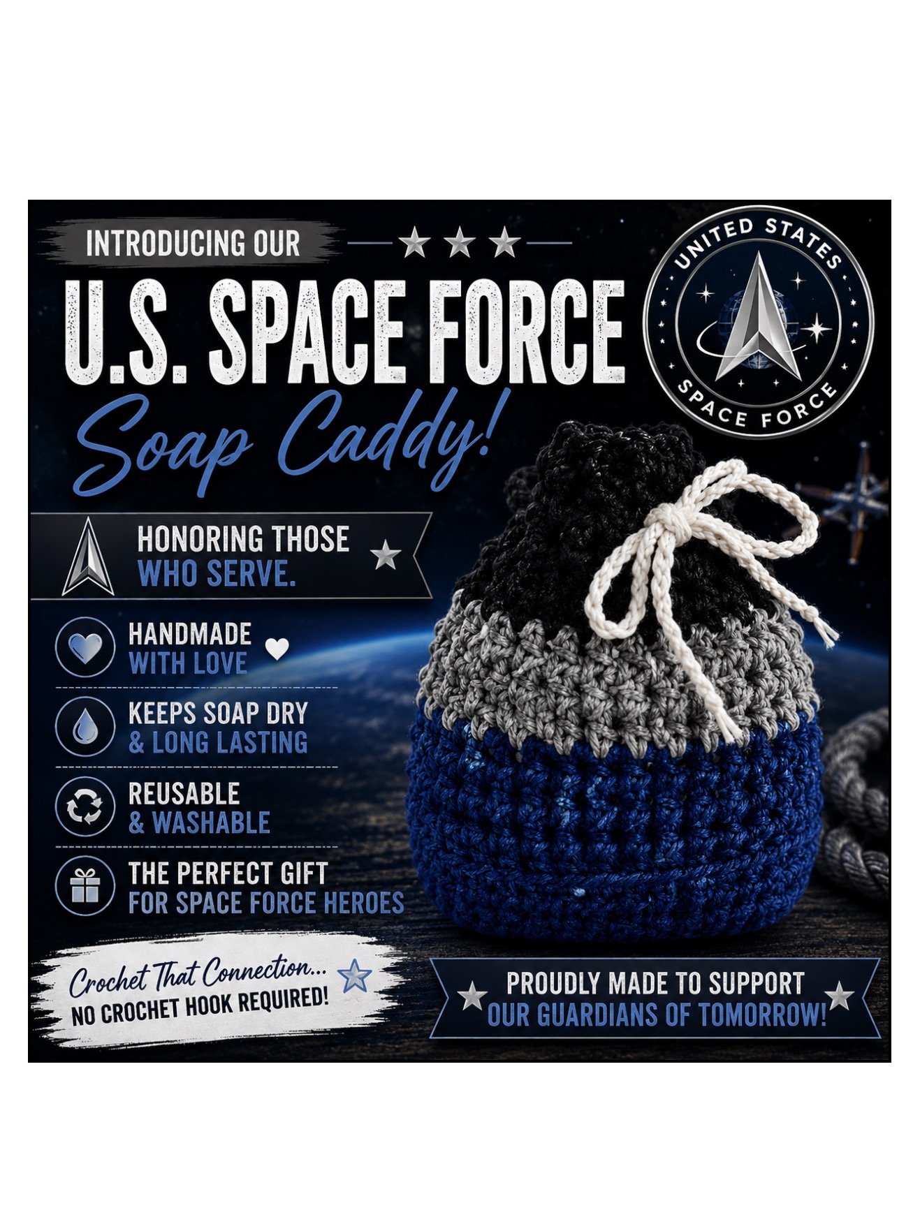 United States Space Force Soap Caddy product image (1)