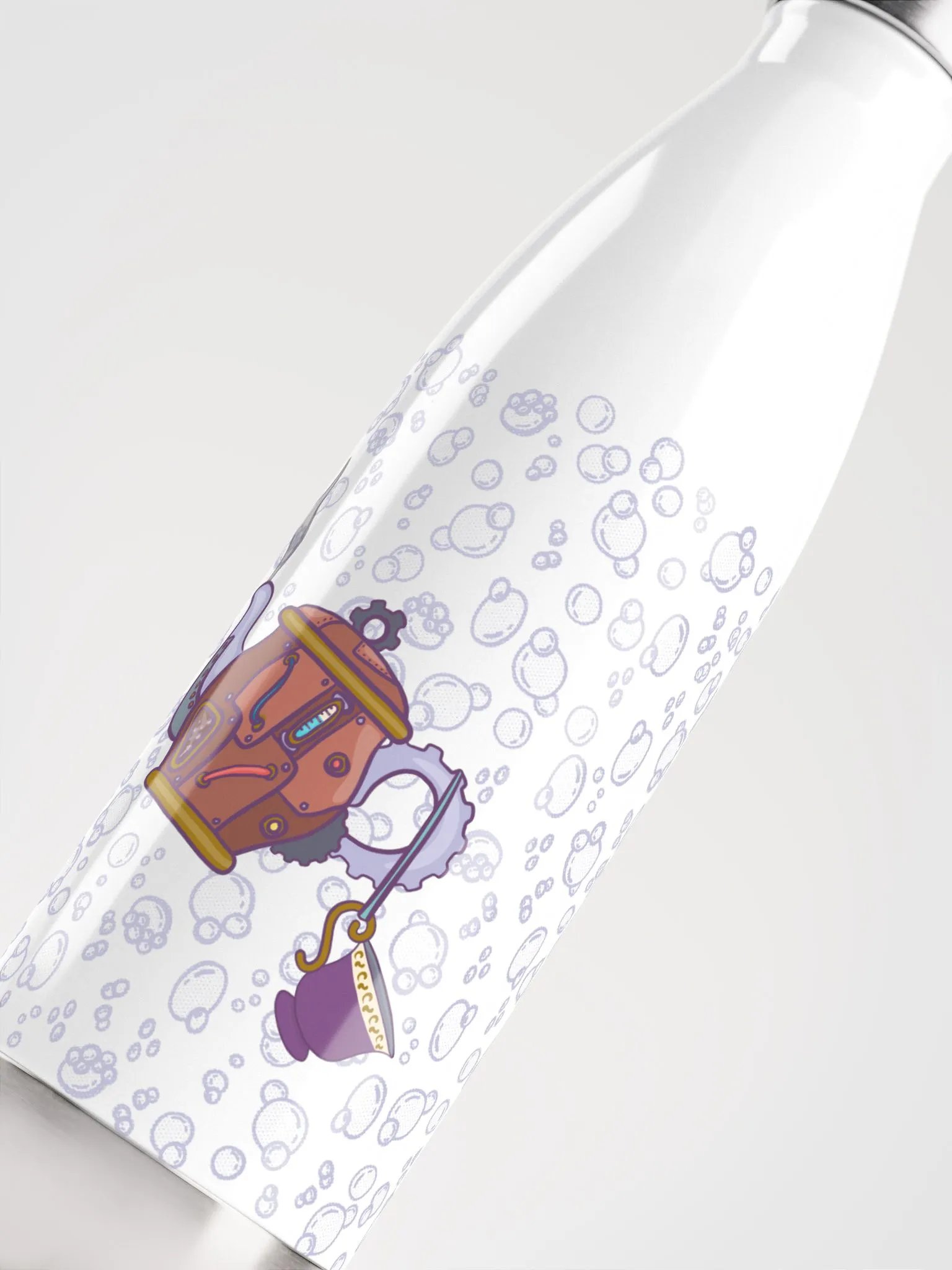 Time for Tea - Steampunk - White Water Bottle product image (5)