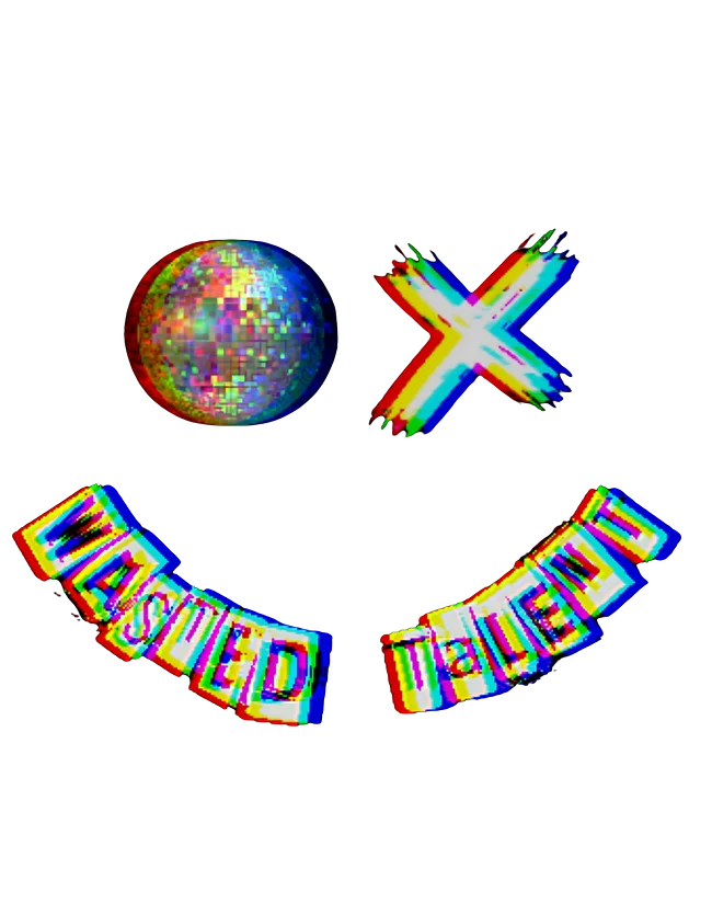 WASTED TALENT OG GLITCH SMILEY COLLECTION