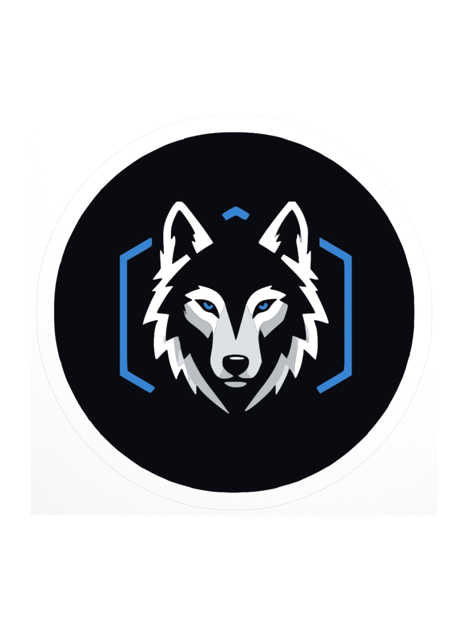 Geometric Wolf Kiss Cut Sticker product image (1)