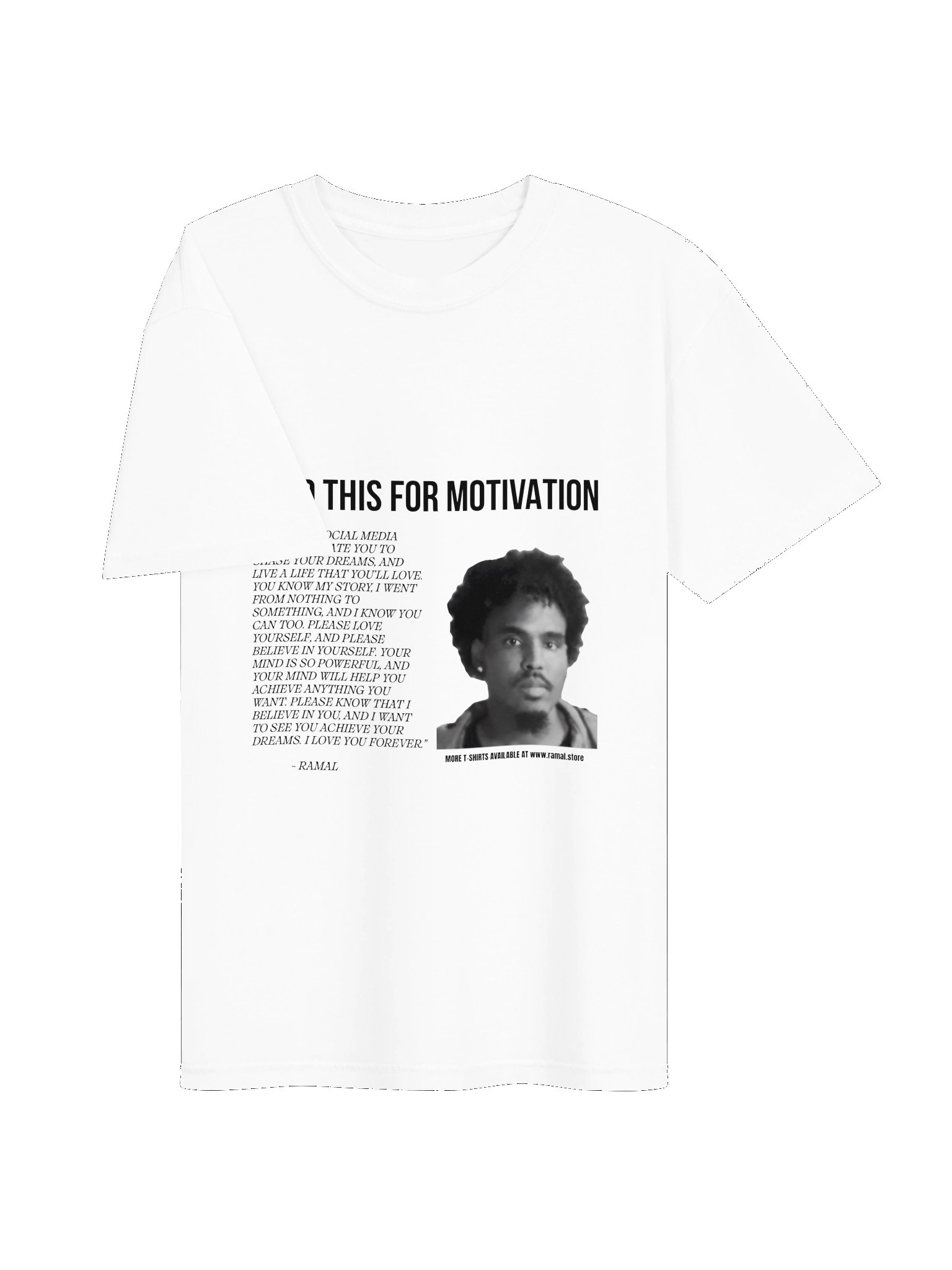 WHITE MOTIVATIONAL T-SHIRT product image (3)