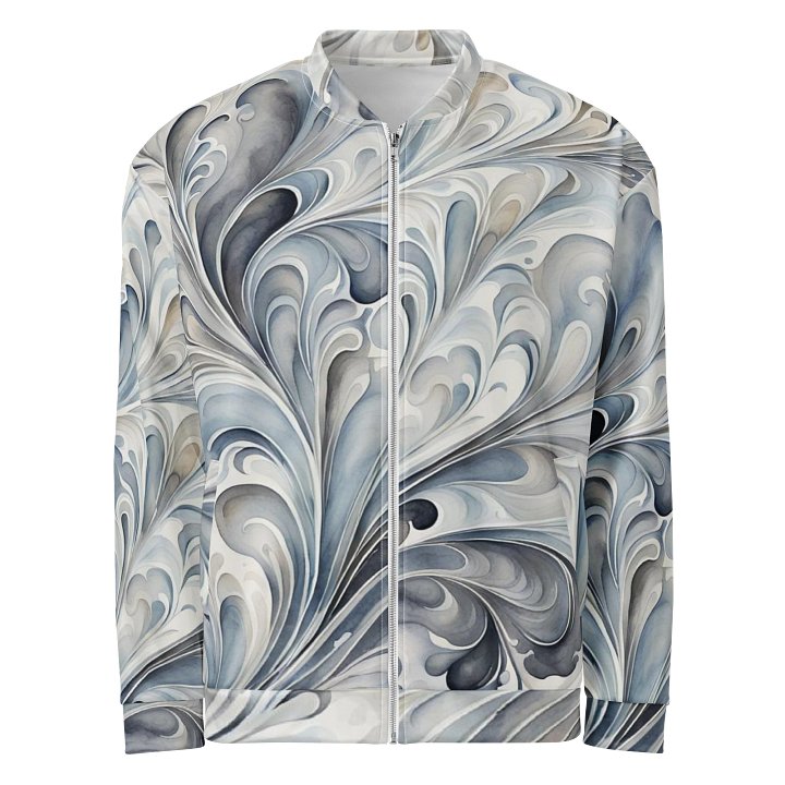 Gray Fractals Bomber Jacket product image (1)