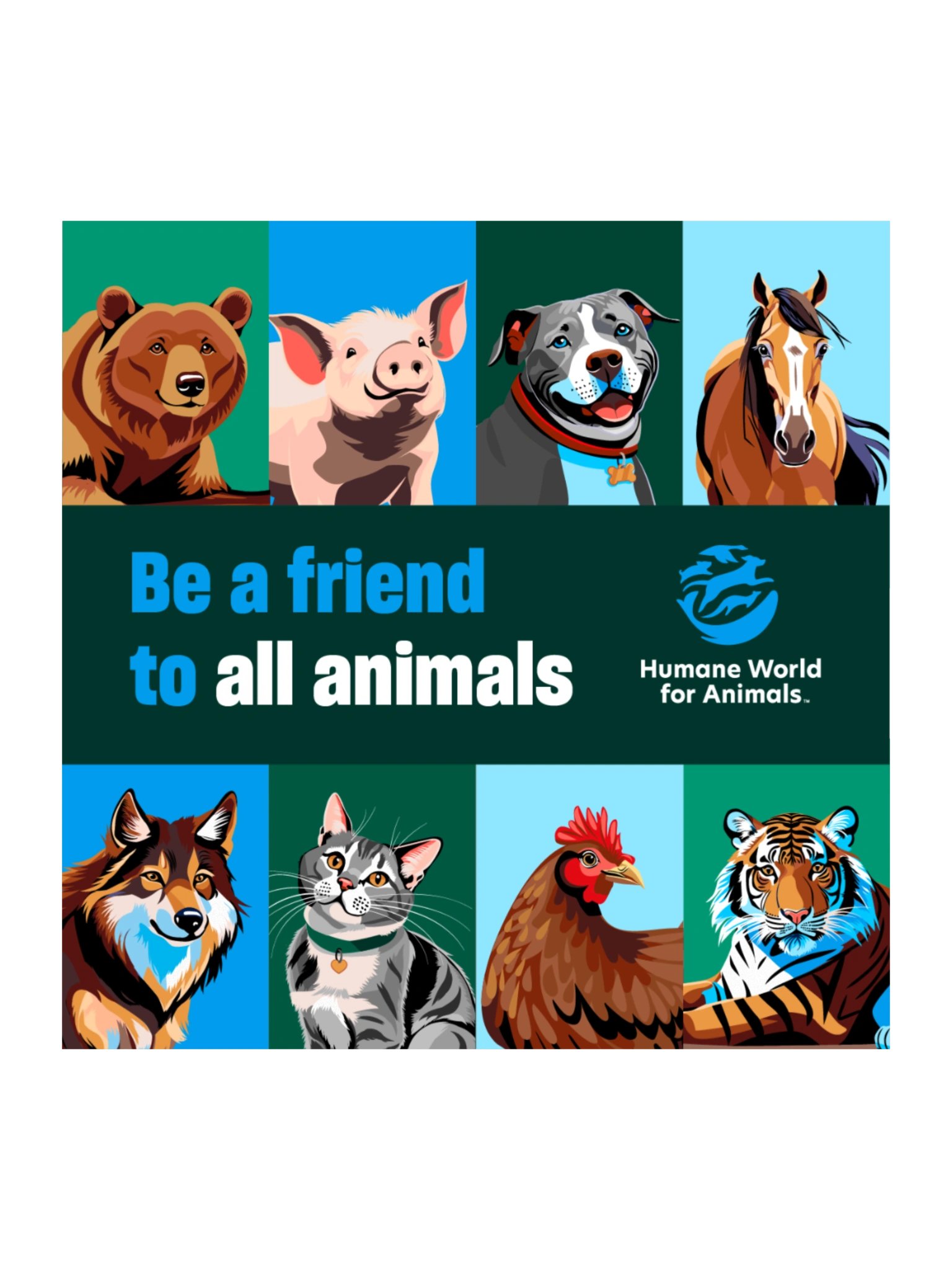 Be a friend to all animals - Sticker product image (2)