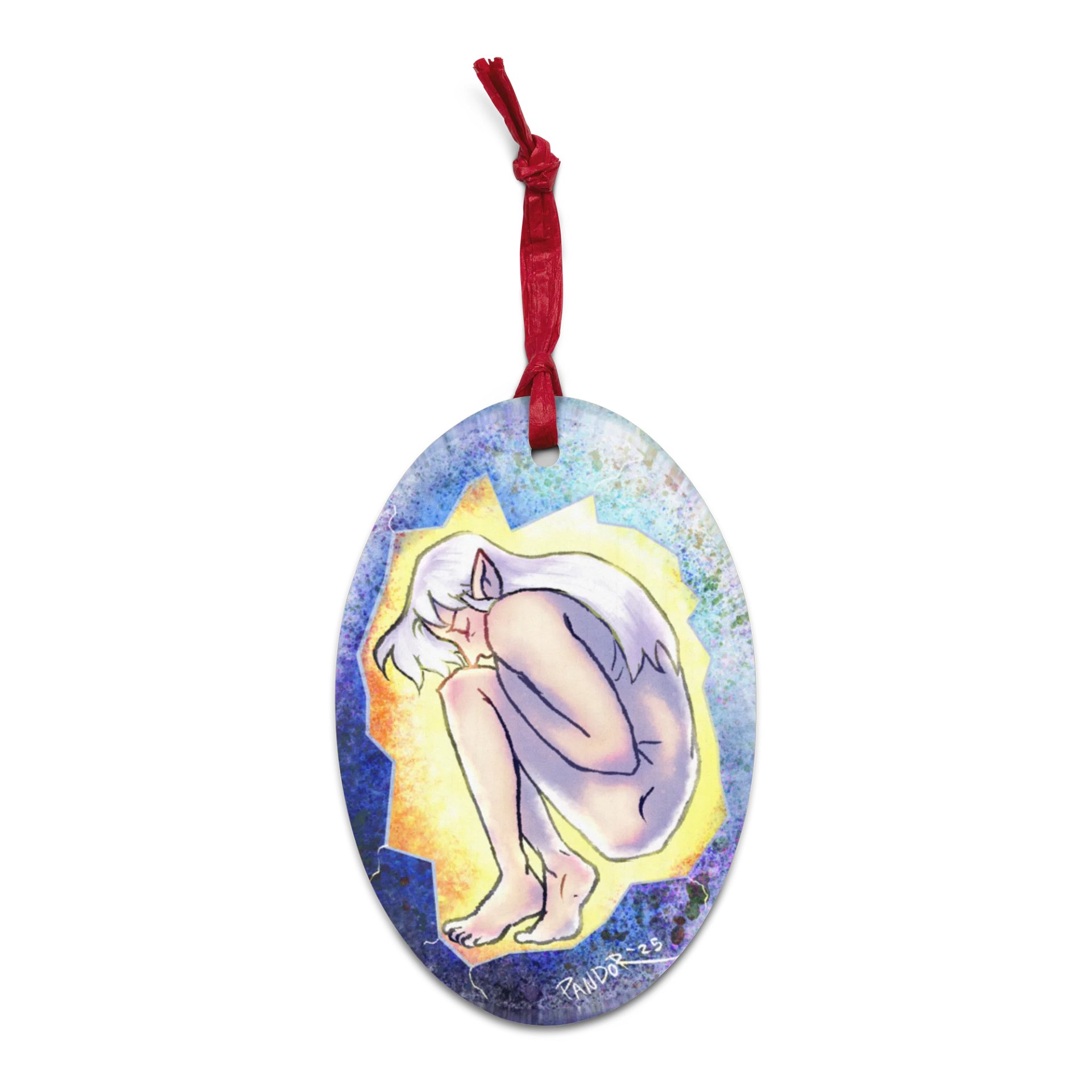 Elf Egg Wooden Ornament product image (1)