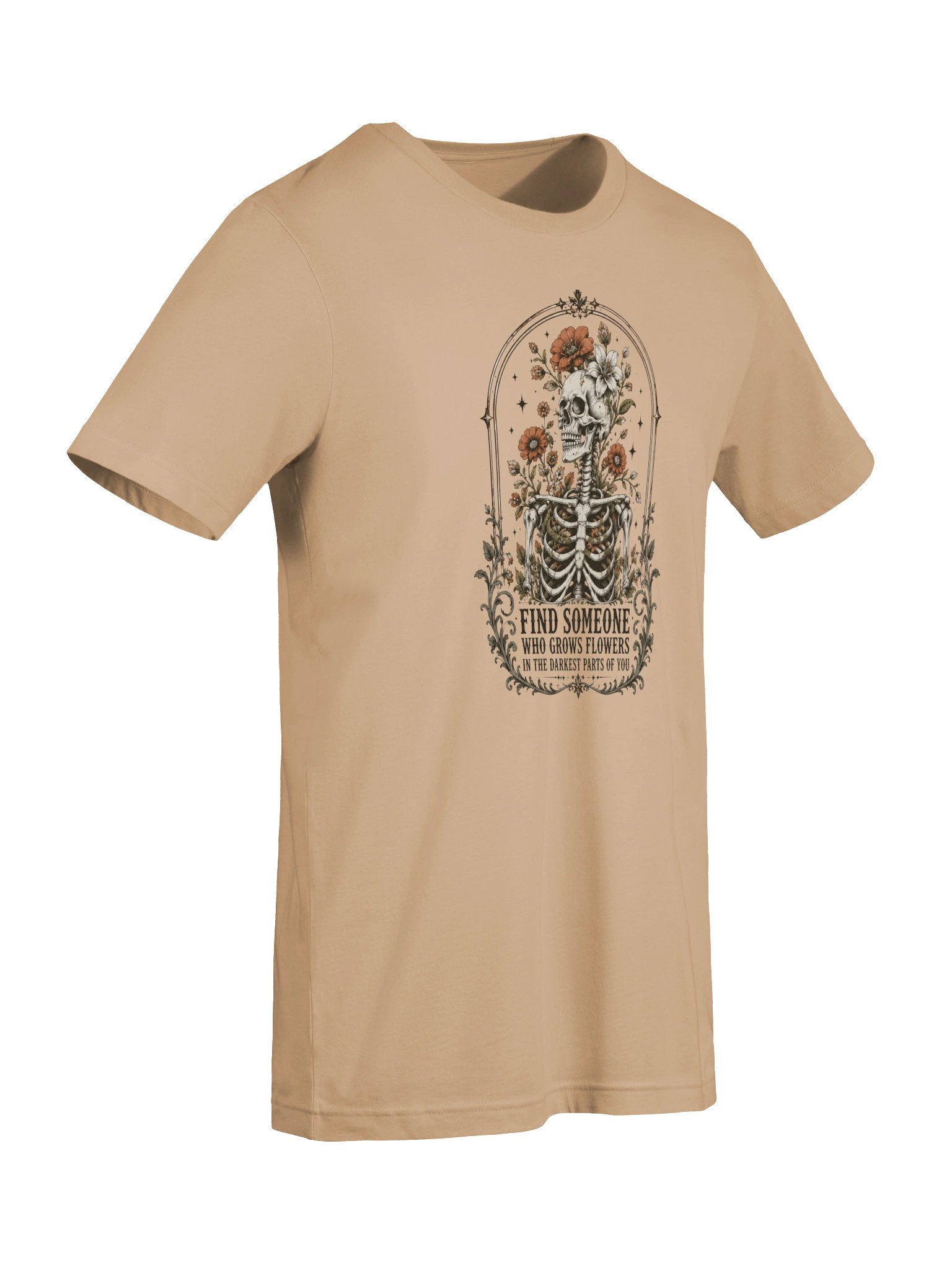 Find Someone Who Grows Flowers T-Shirt | Gothic Skeleton Floral Tee product image (19)