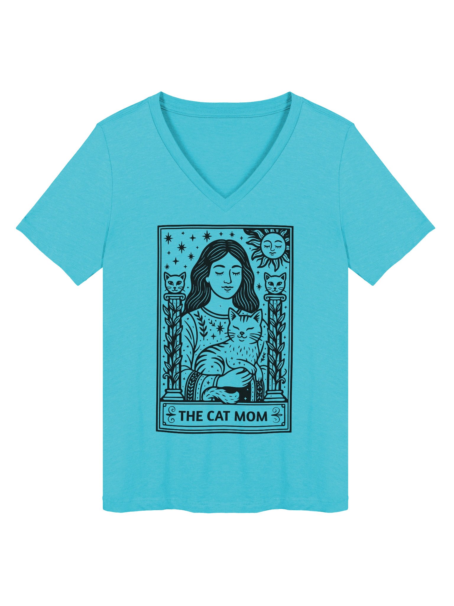 ✨ “V-Neck Cat Mom Tarot Tee” product image (8)