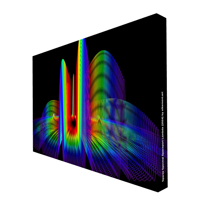 Sparse Spectral Spaceport Lambda - Diffraction Curves Physics Art Canvas Print product image (2)