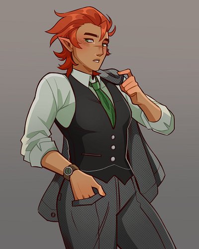 Did anyone ask for this? …No? Yes? Well here, have it anyway. 😌😏

🎨: @gibbledygoo 

#Theo #TheElvesofAmaranth #TEA