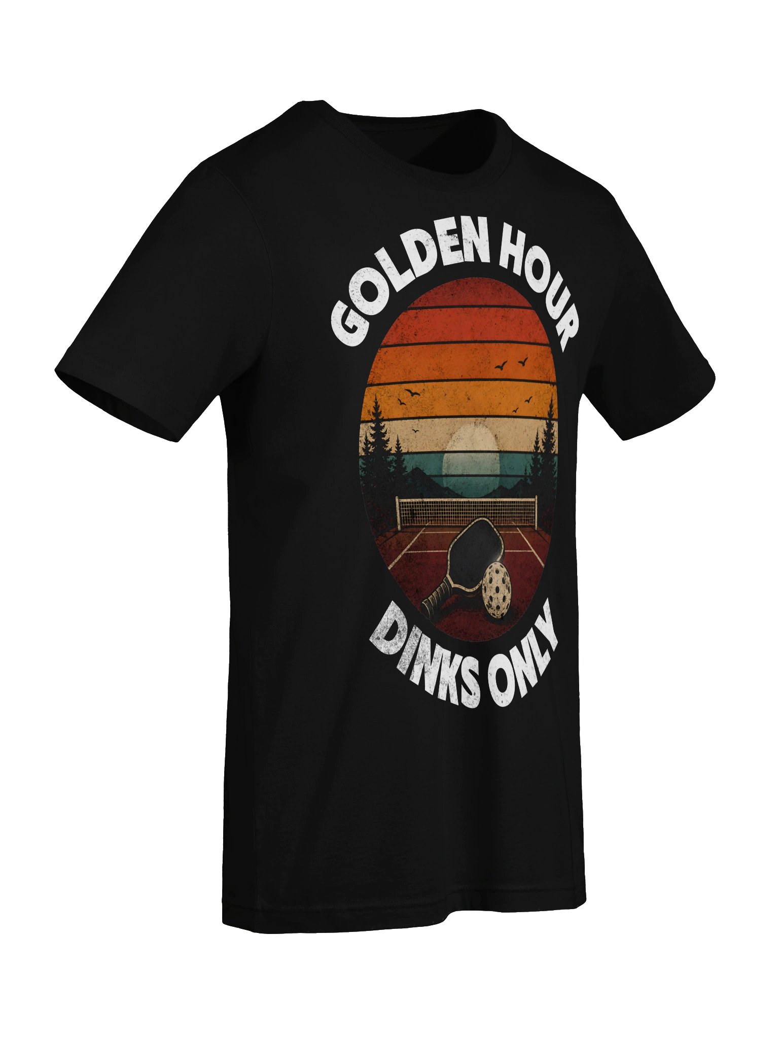 Golden Hour Dinks Only Pickleball Shirt – Funny Pickleball Tee product image (7)