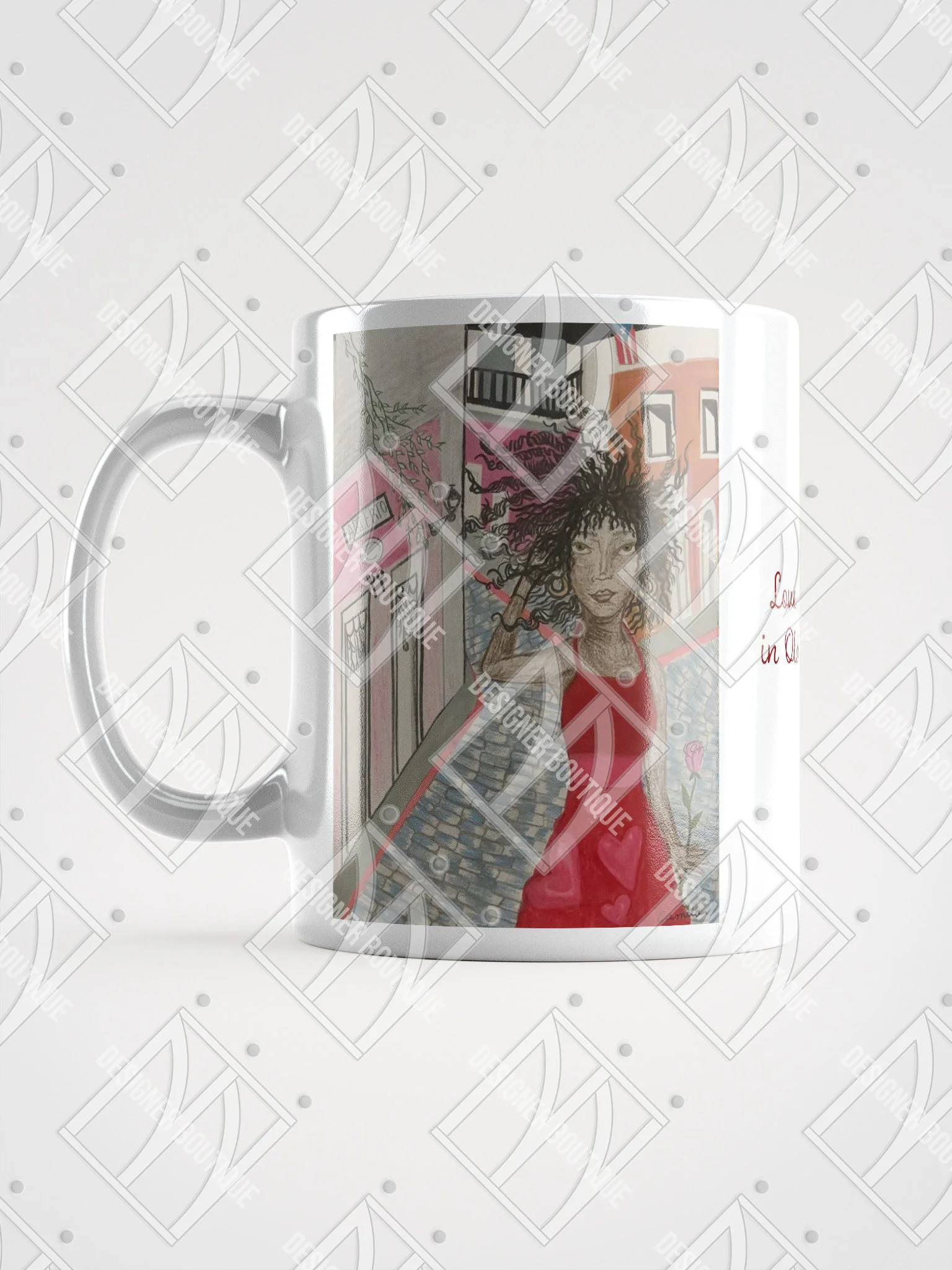 NN Designer Boutique x Camila Arraiza: Mug(Afro-Boricua) – Love is Brewing in Old San Juan product image (1)
