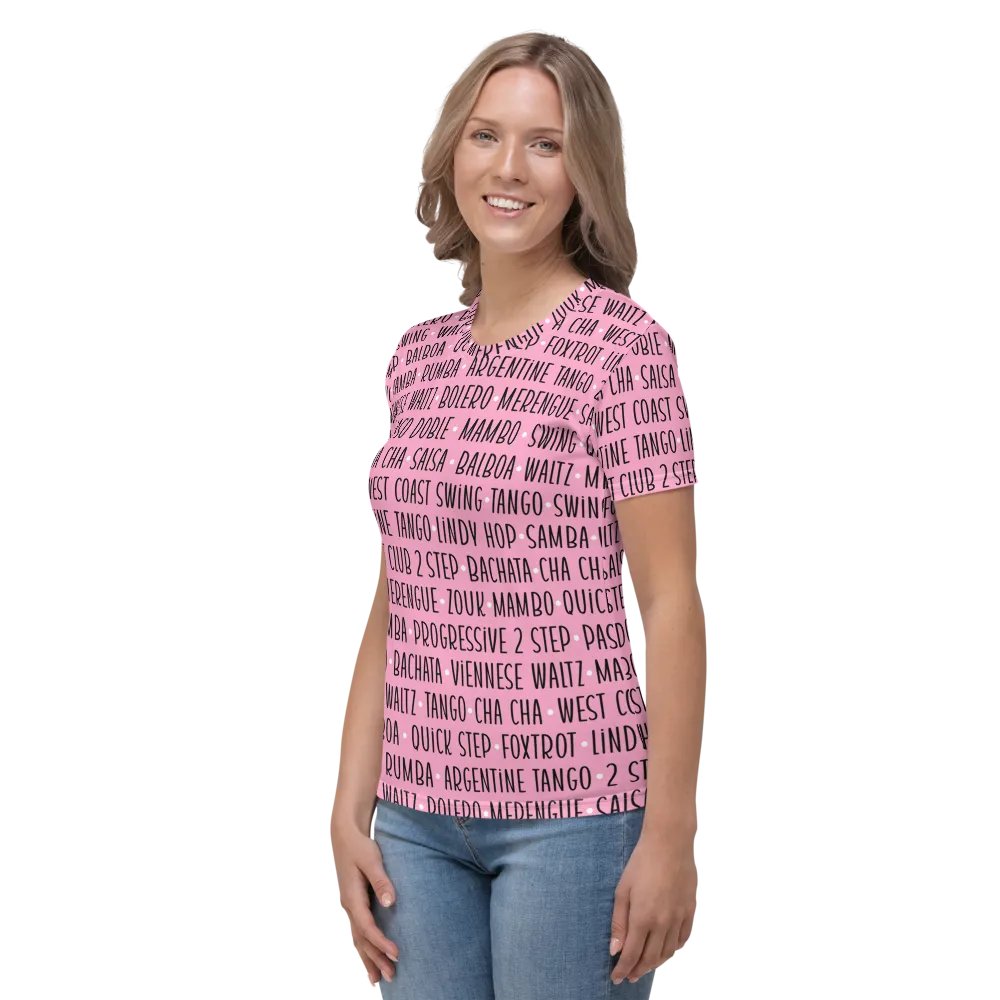 Women's Ballroom Dance T-Shirt Pink product image (3)