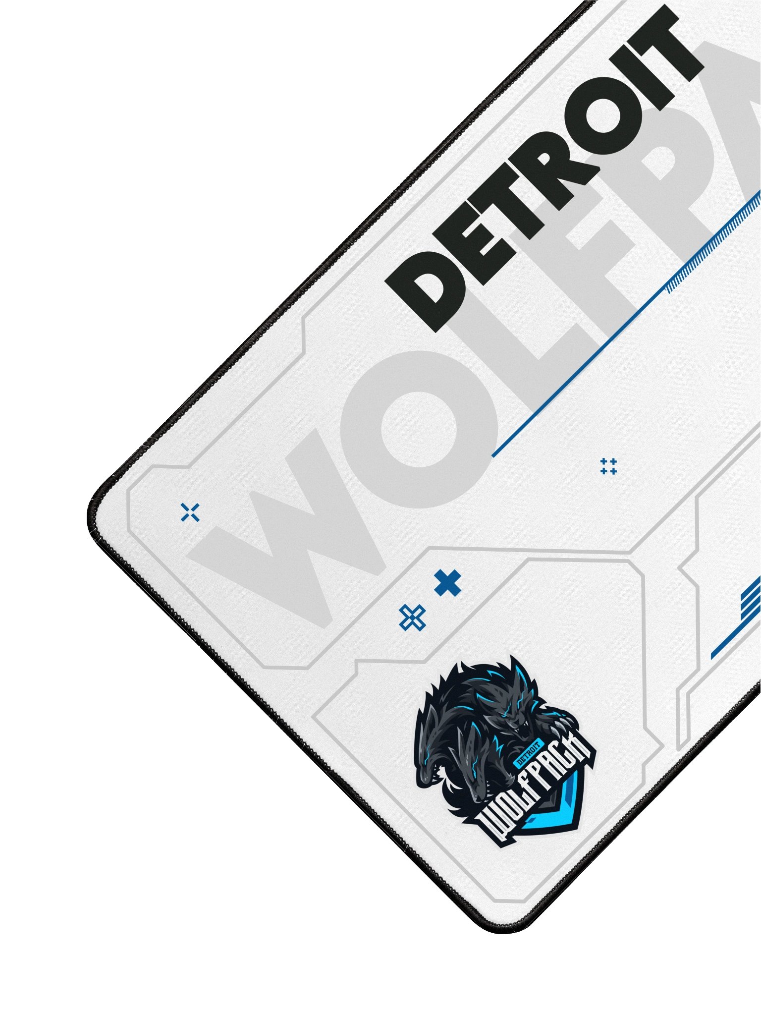 Detroit Wolfpack White Desk Mat product image (3)