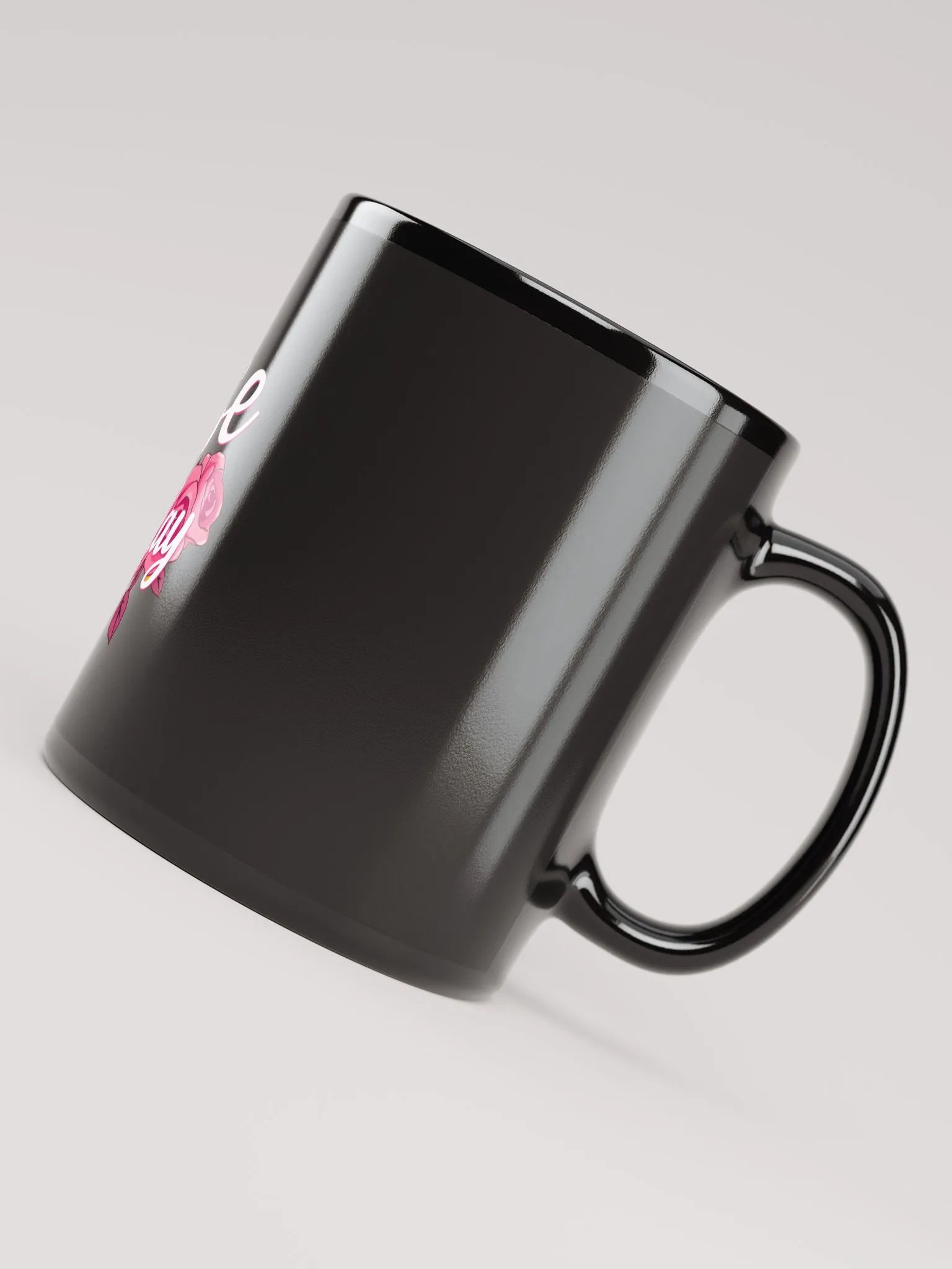 Rose All Day Black Glossy Mug product image (8)