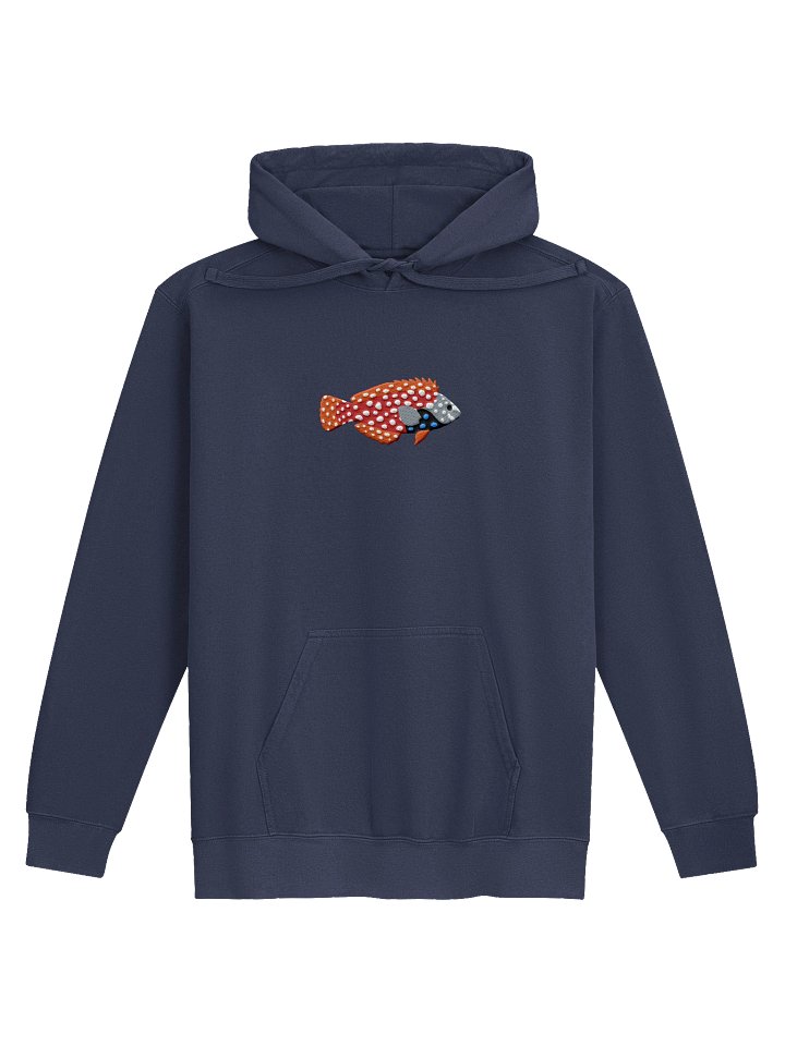 Bluestar Leopard Wrasse Embroidered Hoodie | Saltwater Reef Aquarium Fish & Ocean Lover Apparel product image (5)