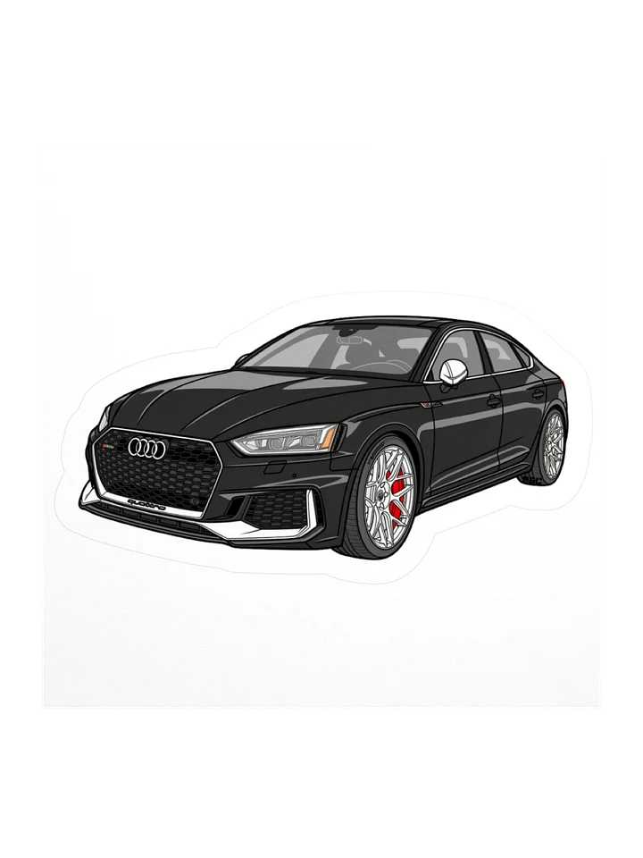 Black Audi RS5 Sportback Sticker (Retro, Sketch, Silhouette) product image (2)