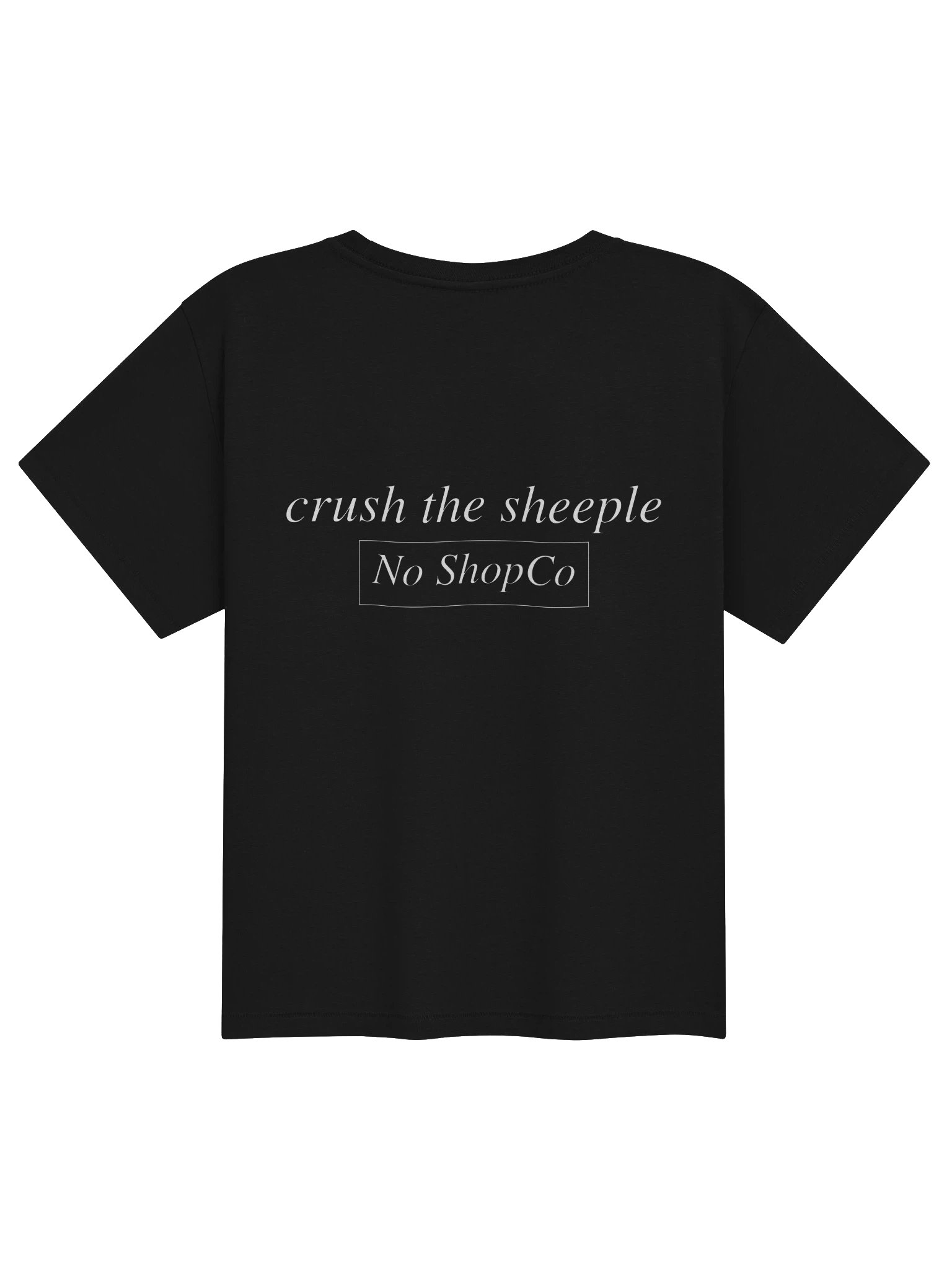 No ShopCo Cotton Heritage Women’s High-Waisted White Crush the Sheeple Tee product image (8)