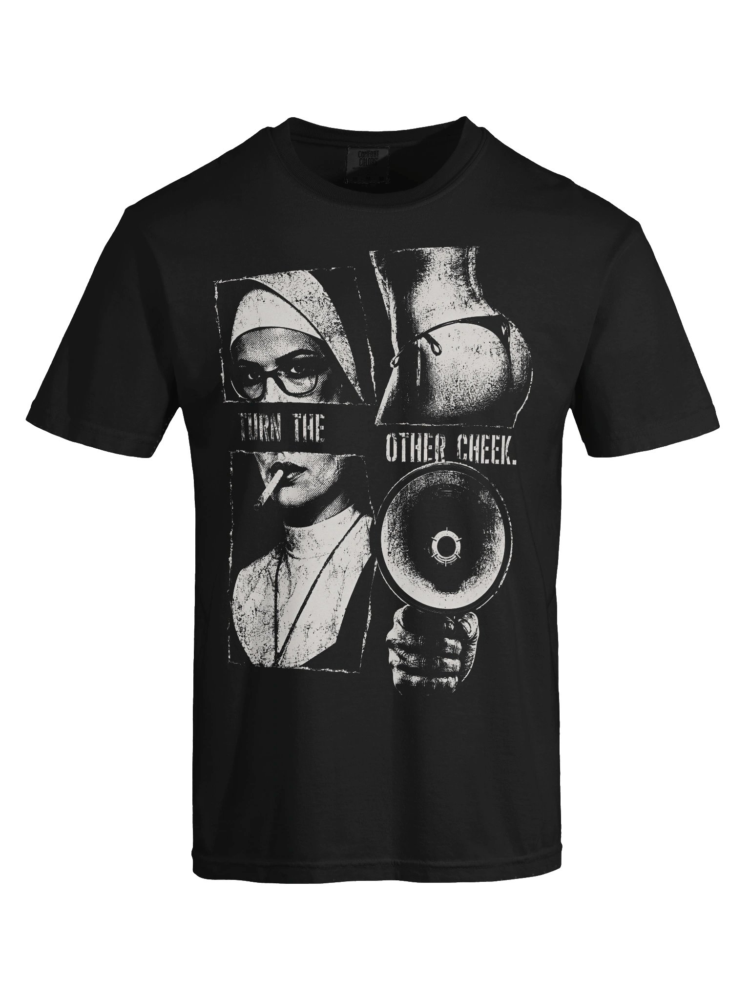 Turn the other cheek - Nun // Heavyweight Vintage Graphic Tee product image (6)