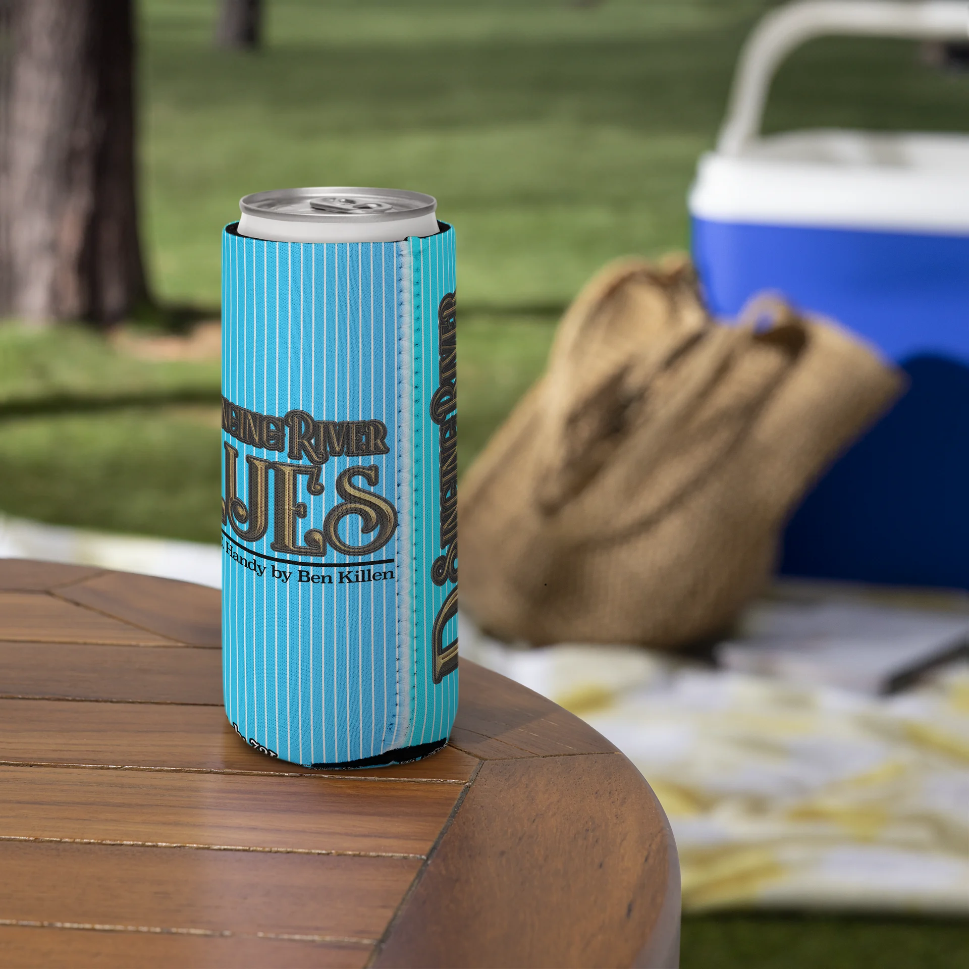 Singing River Blues Title Stripe Can Cooler product image (14)