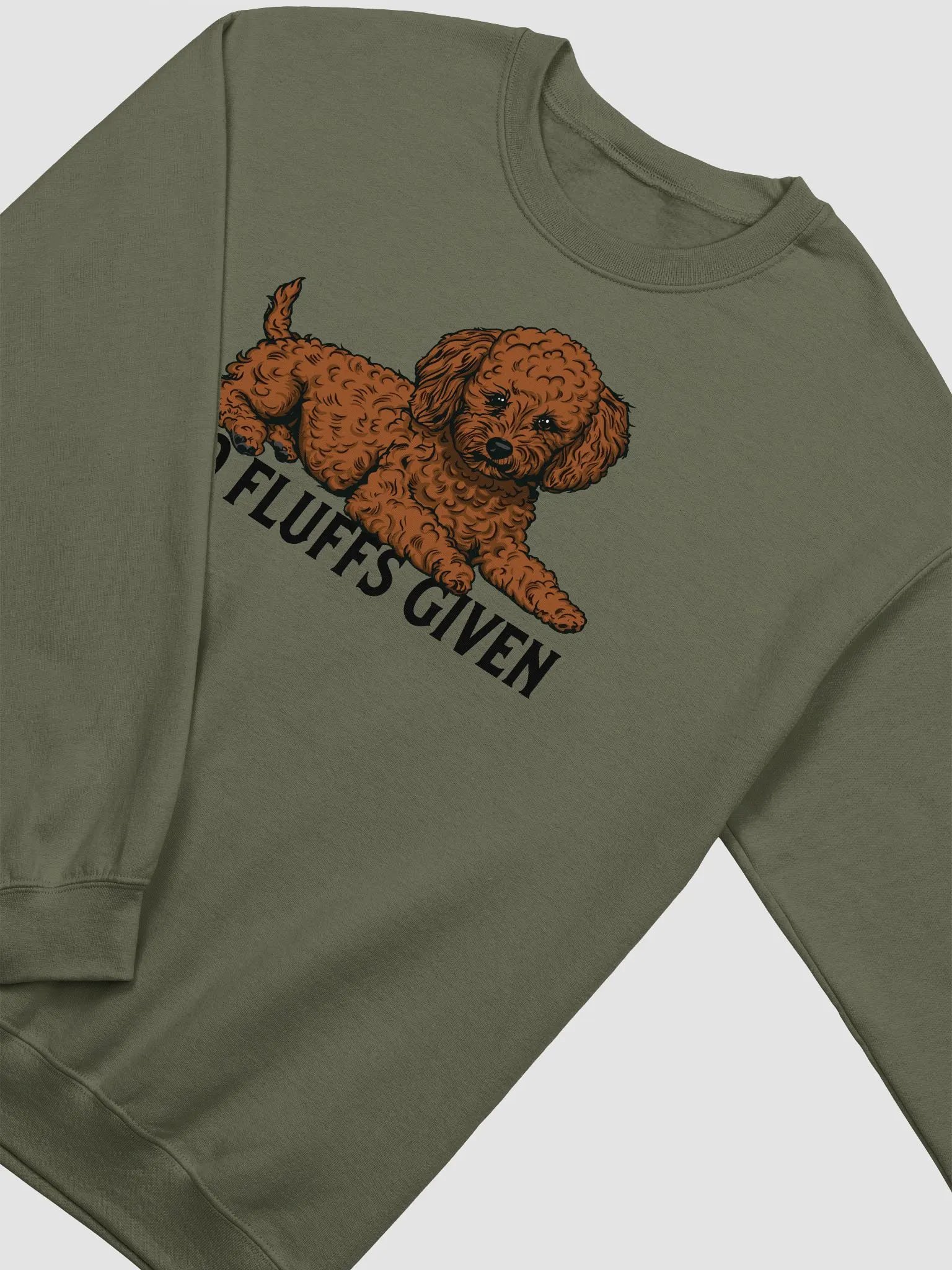 No Fluffs Given Sweatshirt of a Toy Poodle(Chocolate) | Funny Shirt for Poodle Paw-rents product image (4)