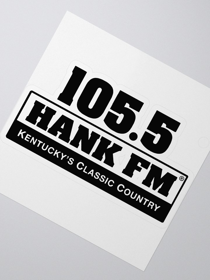 105.5 Hank logo black and white cut out sticker product image (2)