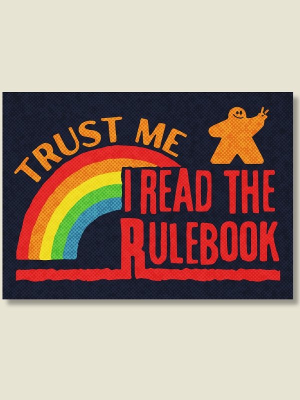 Rulebook Rainbow Board Game Room Poster - UNFRAMED product image (1)