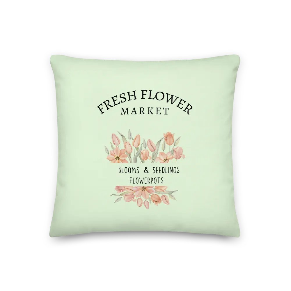 Fresh Flower Market Decorative Pillow, green product image (1)