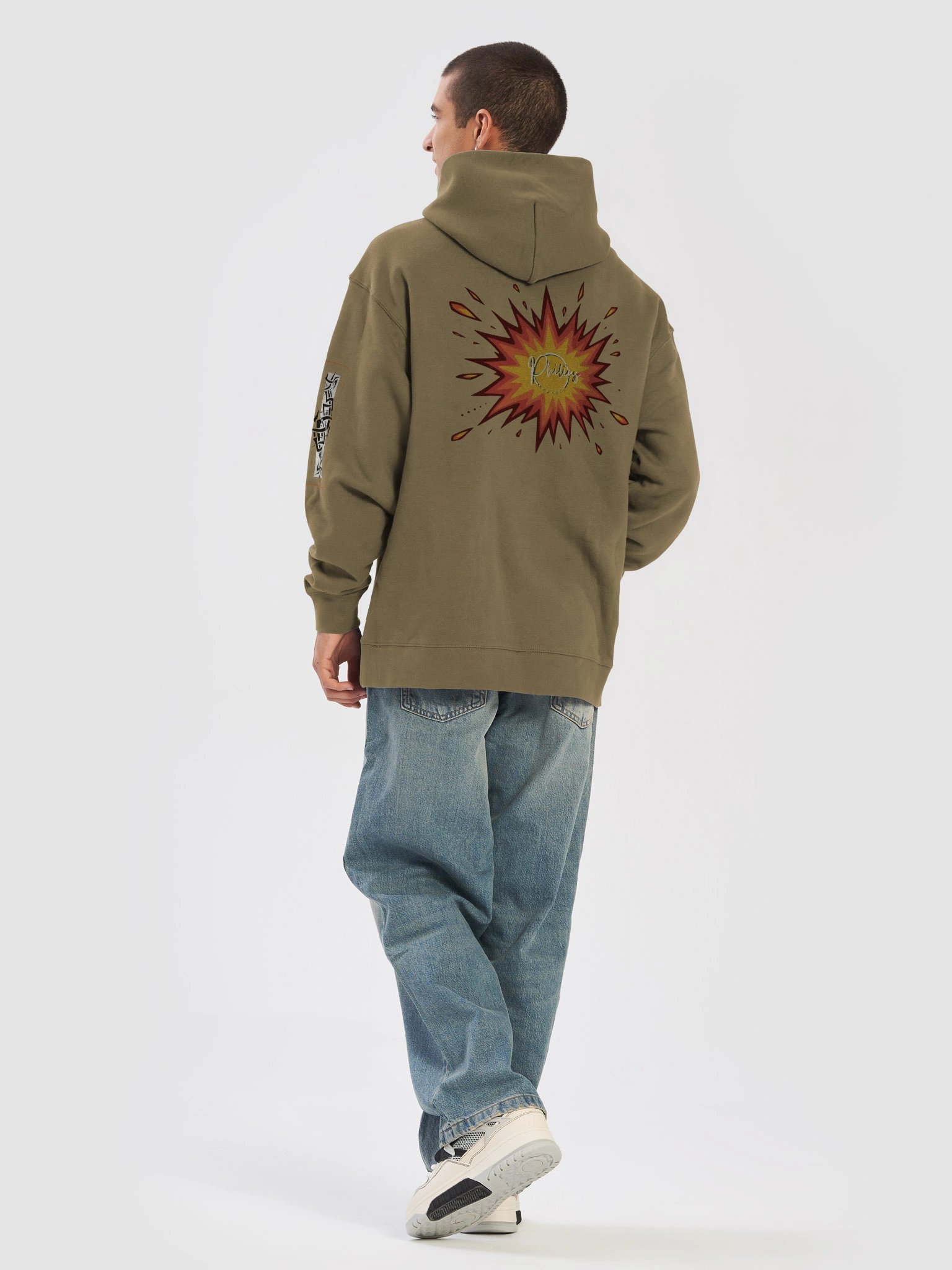 Graffiti Heartbeat Oversized Hoodie product image (43)