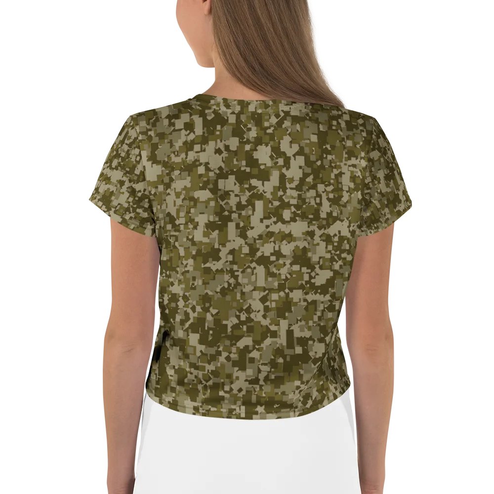 Pixelated Jungle All-Over Crop Tee product image (2)