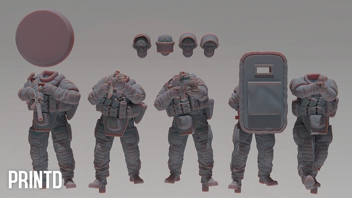 GIGN French Operators - Modern Warfare Wargame Resin Models Zona Alpha product image (2)