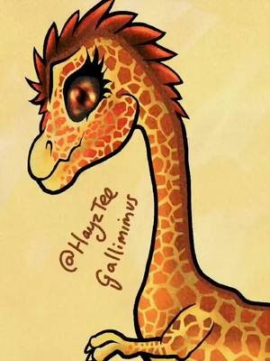 #arttok #art #digitalart #speedpaint #paleoart #dino #dinosaur #paleo #dinoart #artist #timelapse #girraffe #gallimimus 