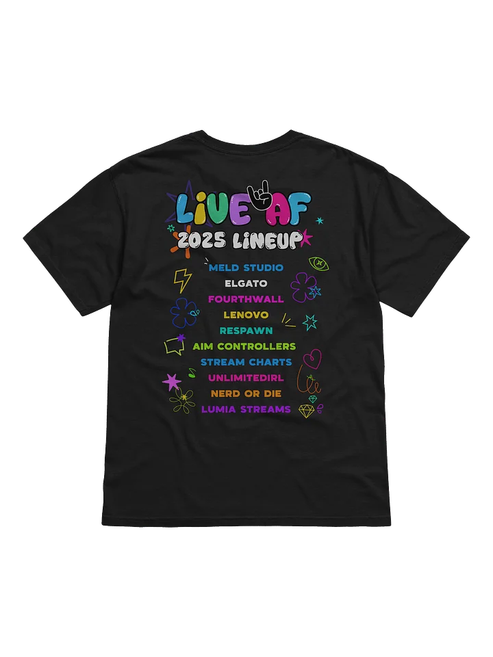LiveAF 2025 T-Shirt product image (2)