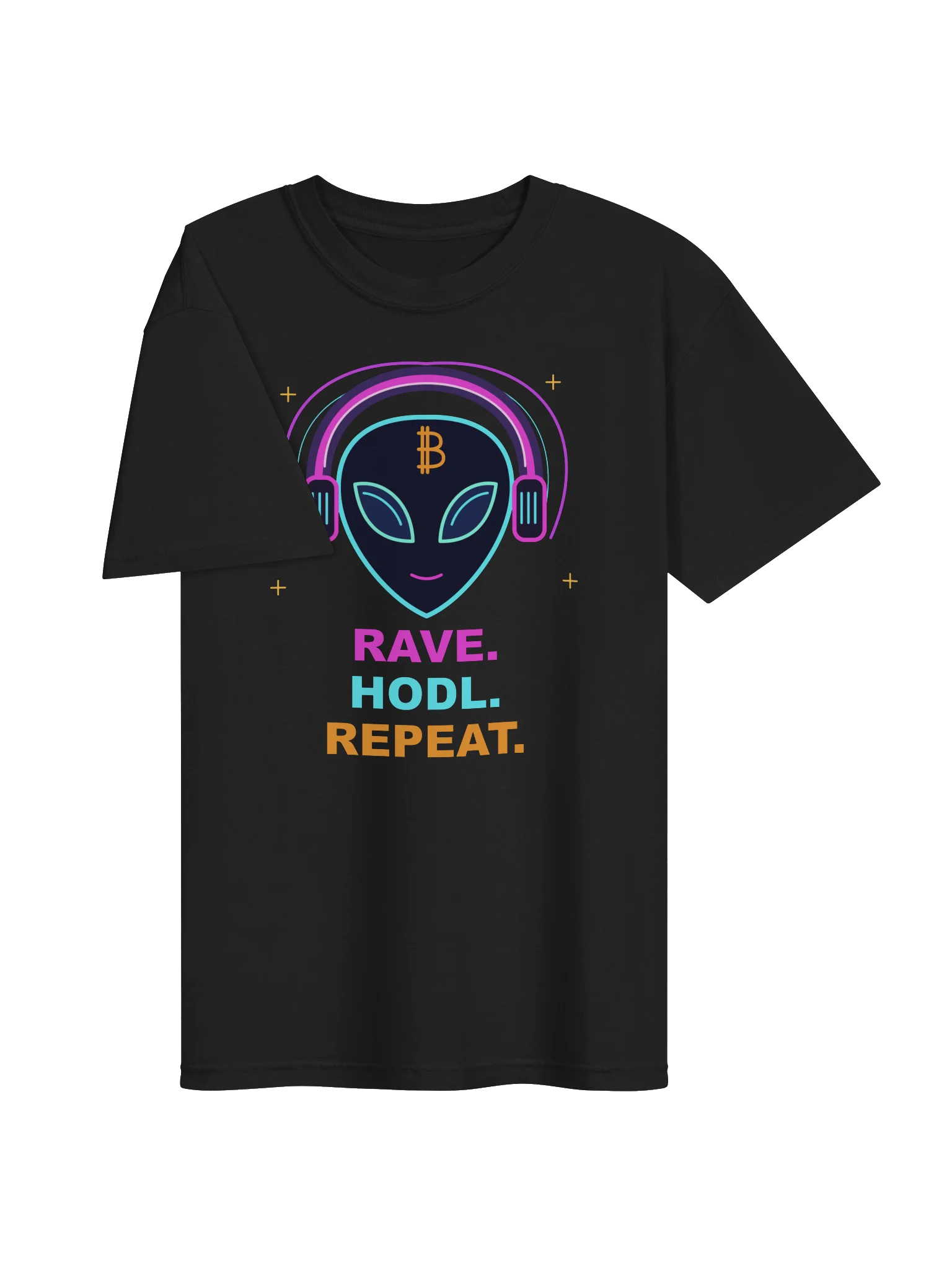 Rave. HODL. Repeat. Bitcoin Alien T-Shirt product image (10)
