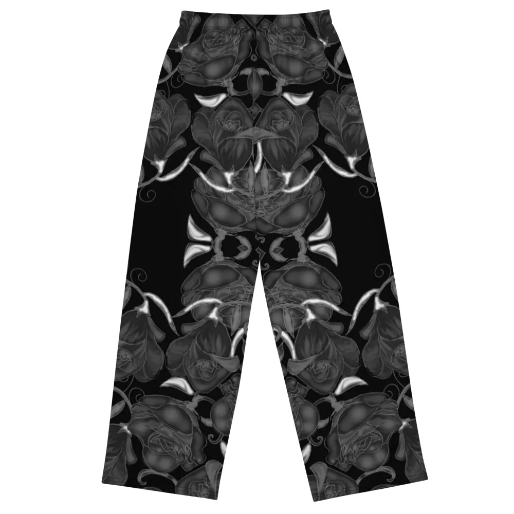 Black Roses Wide Leg Pants product image (1)