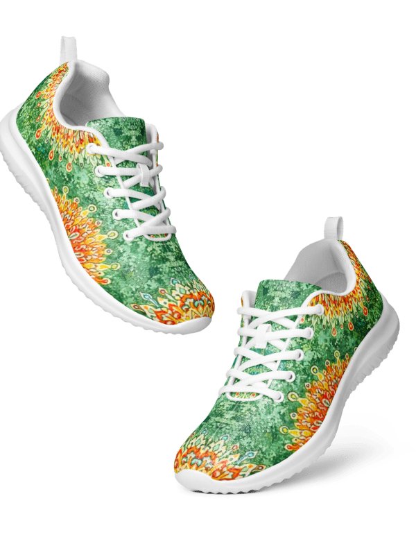 Golden Mandala Energy: Emerald Breeze Women's Athletic Shoes product image (5)