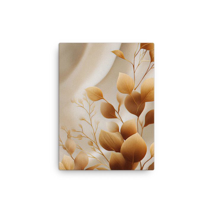 Golden Serenity – Abstract Botanical Wall Art in Warm Beige and Gold product image (13)