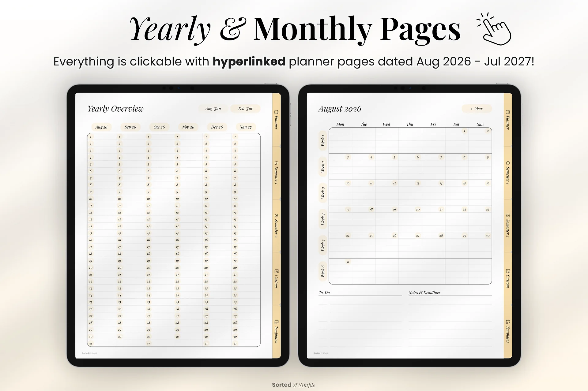 2026/2027 Student Planner - Soft Yellow product image (8)