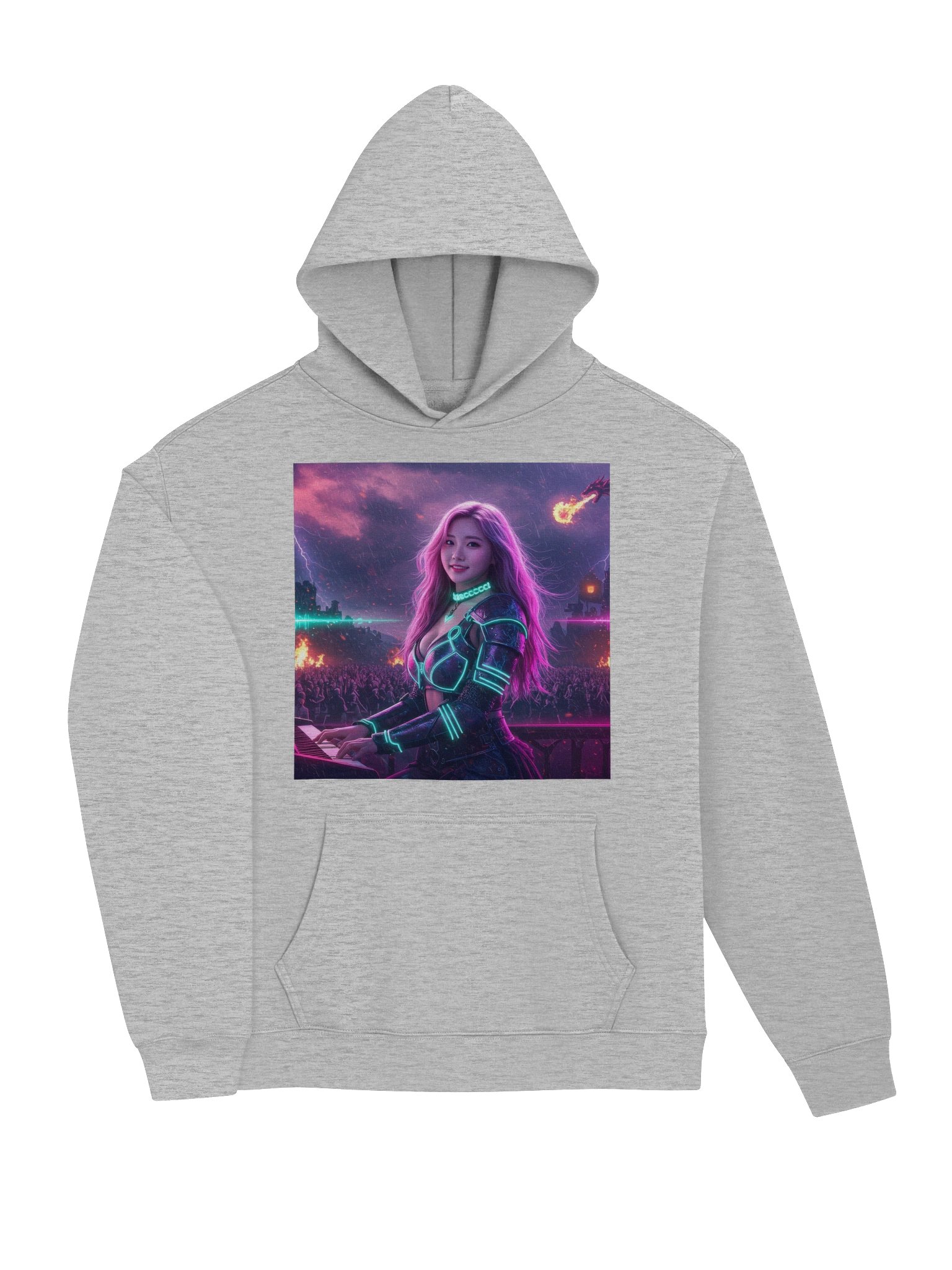 Deltasona Unisex Premium Hoodie (80% Cotton) - White product image (3)