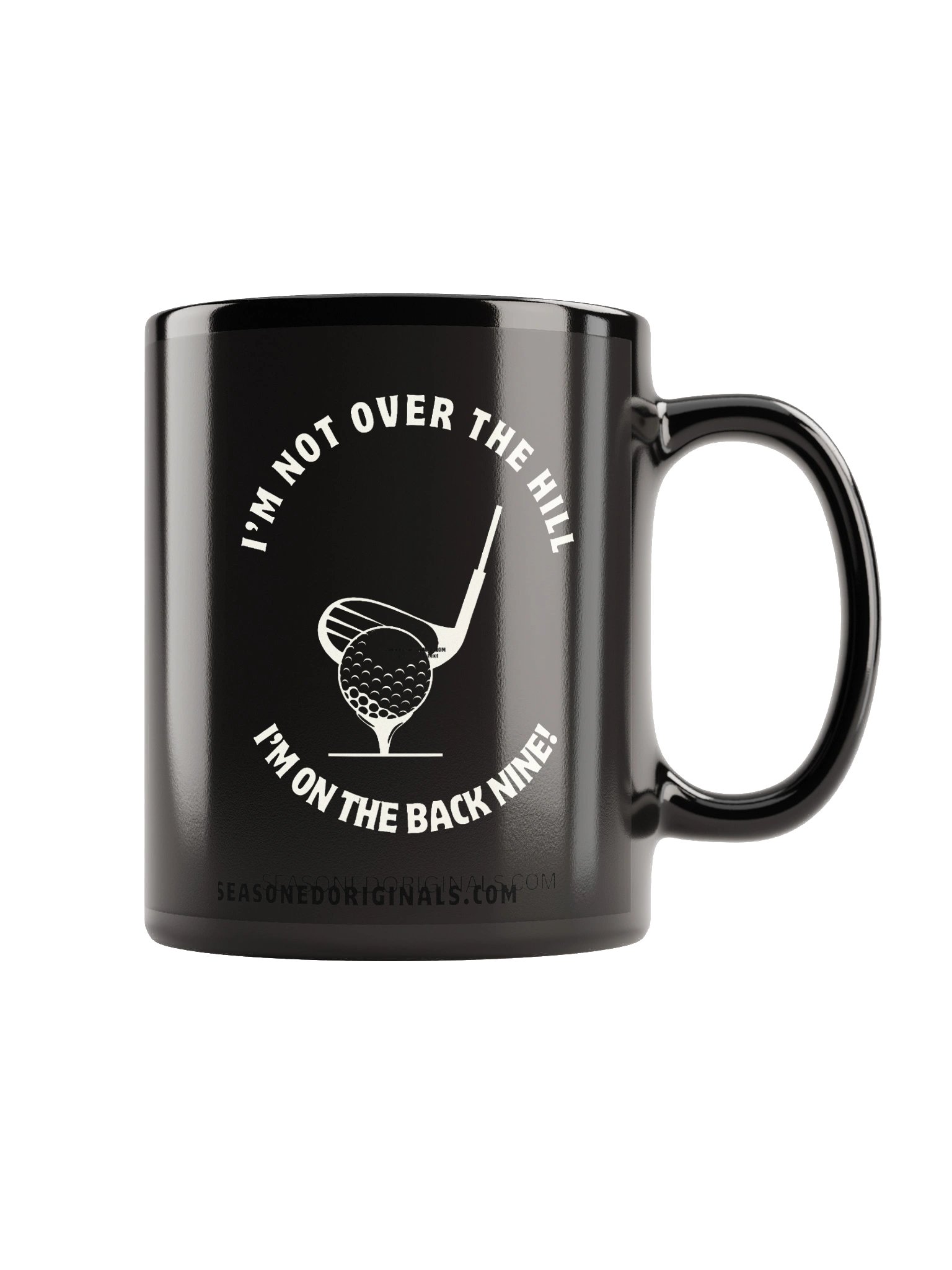Over the Hill - Golf - Black Glossy Mug product image (2)