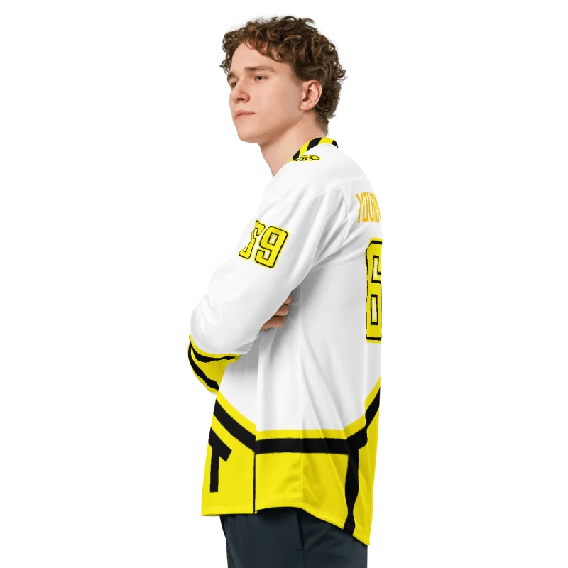 B-Team Sting Jersey - White And Yellow - YourNameHere product image (8)