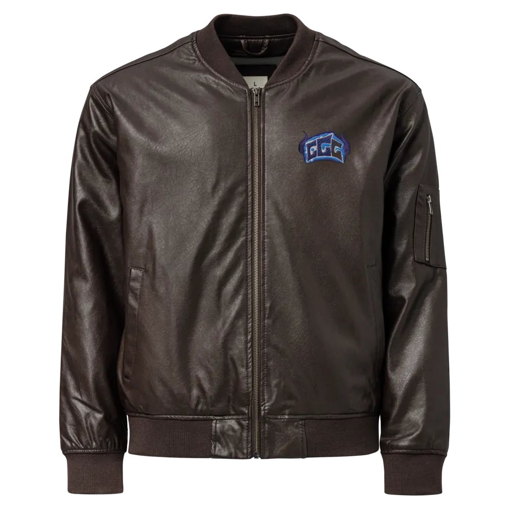 GGG Fire Logo Leather Jacket product image (1)