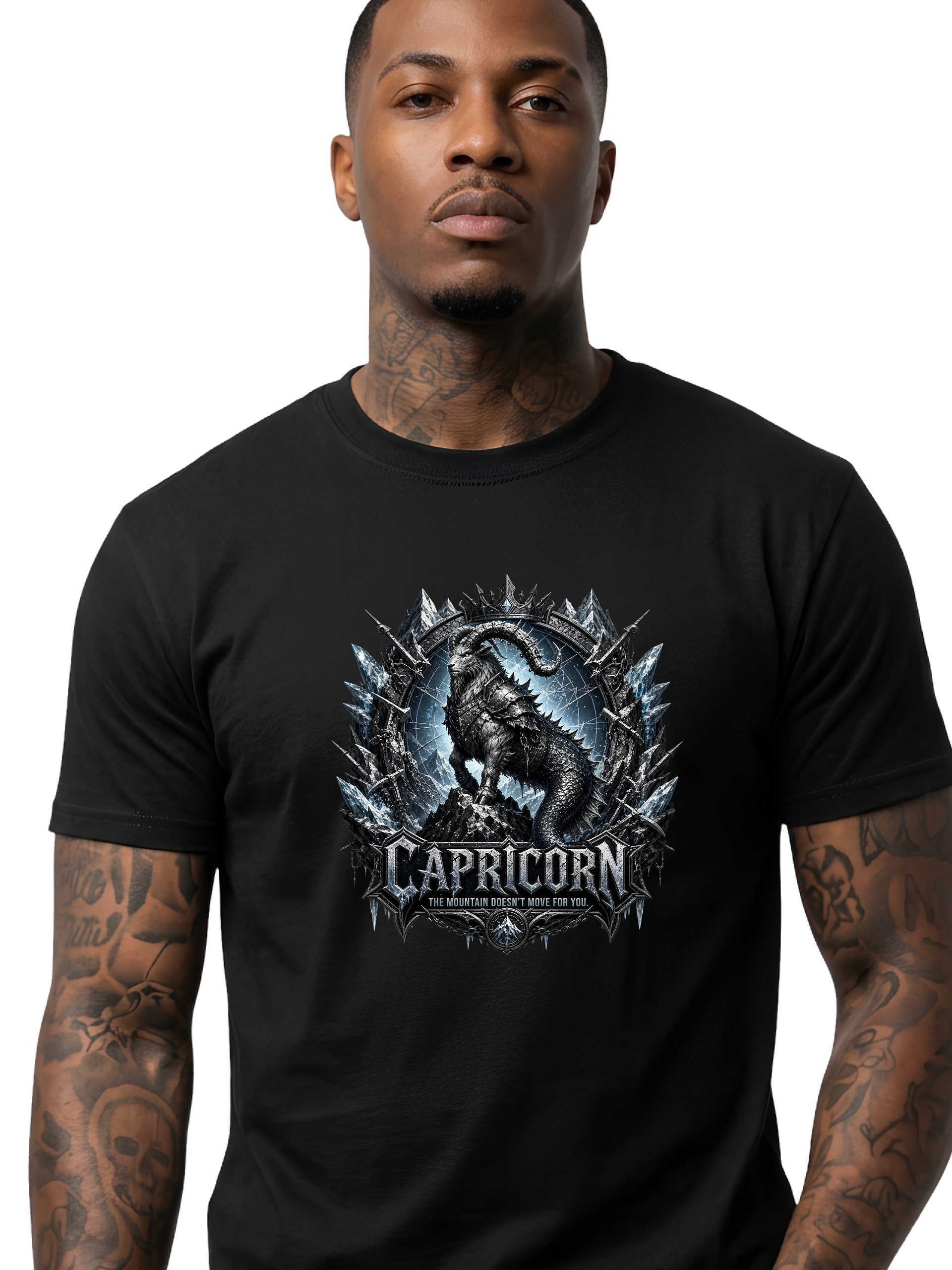 Capricorn Zodiac Gothic Streetwear Graphic Tee product image (1)