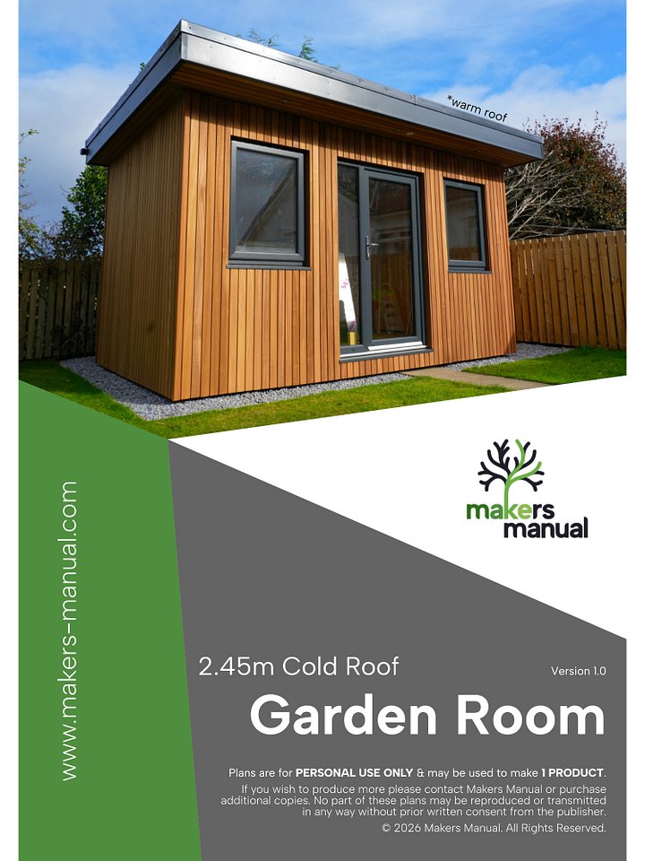 Garden Room - Cold Roof 2.45m | Digital Plans product image (1)