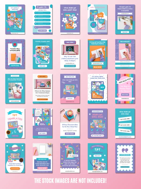 Pinterest Pin Templates for TPT Sellers product image (2)