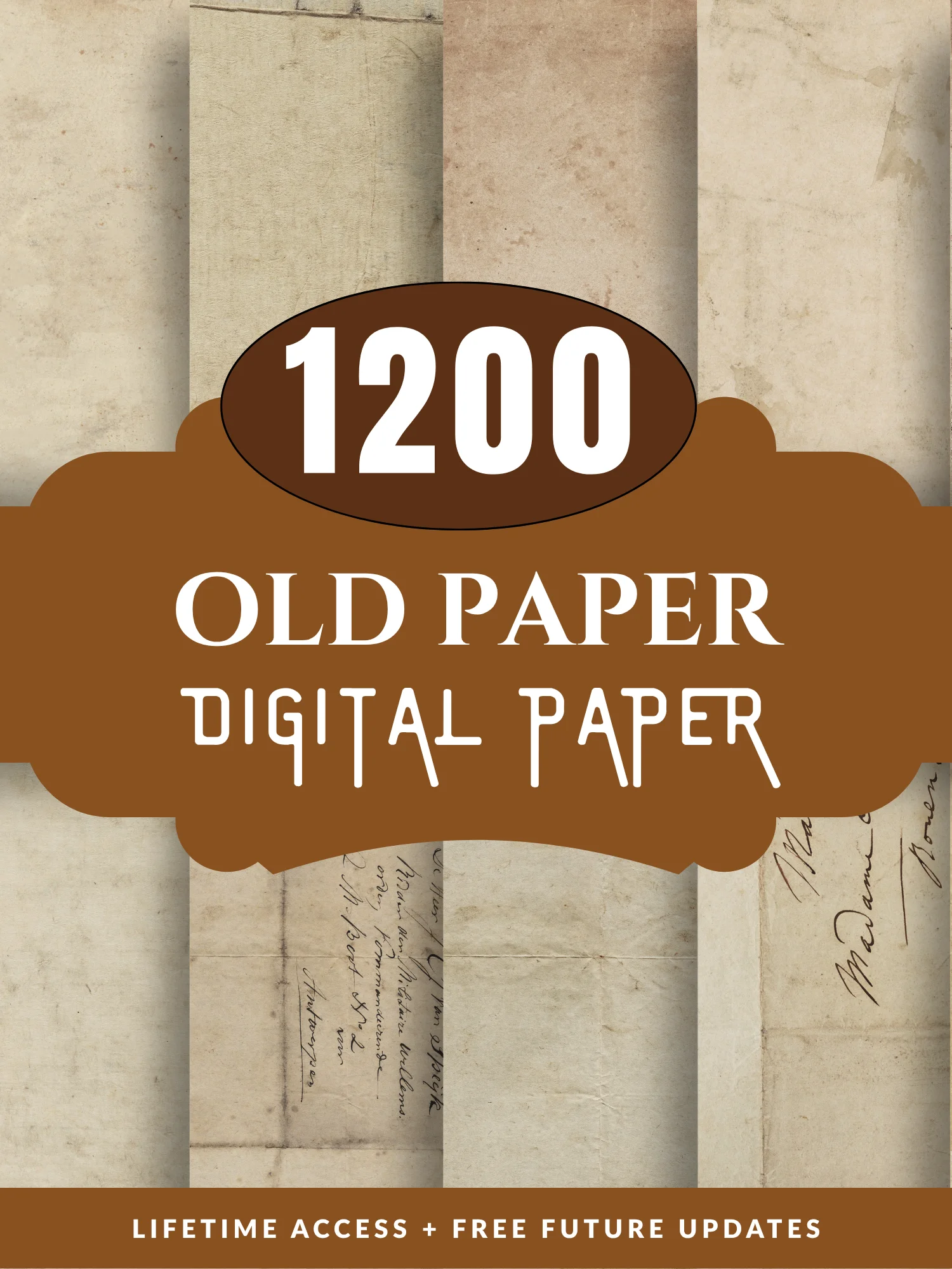 Old Paper Digital Bundle Vintage Journal Pages Antique Background product image (4)