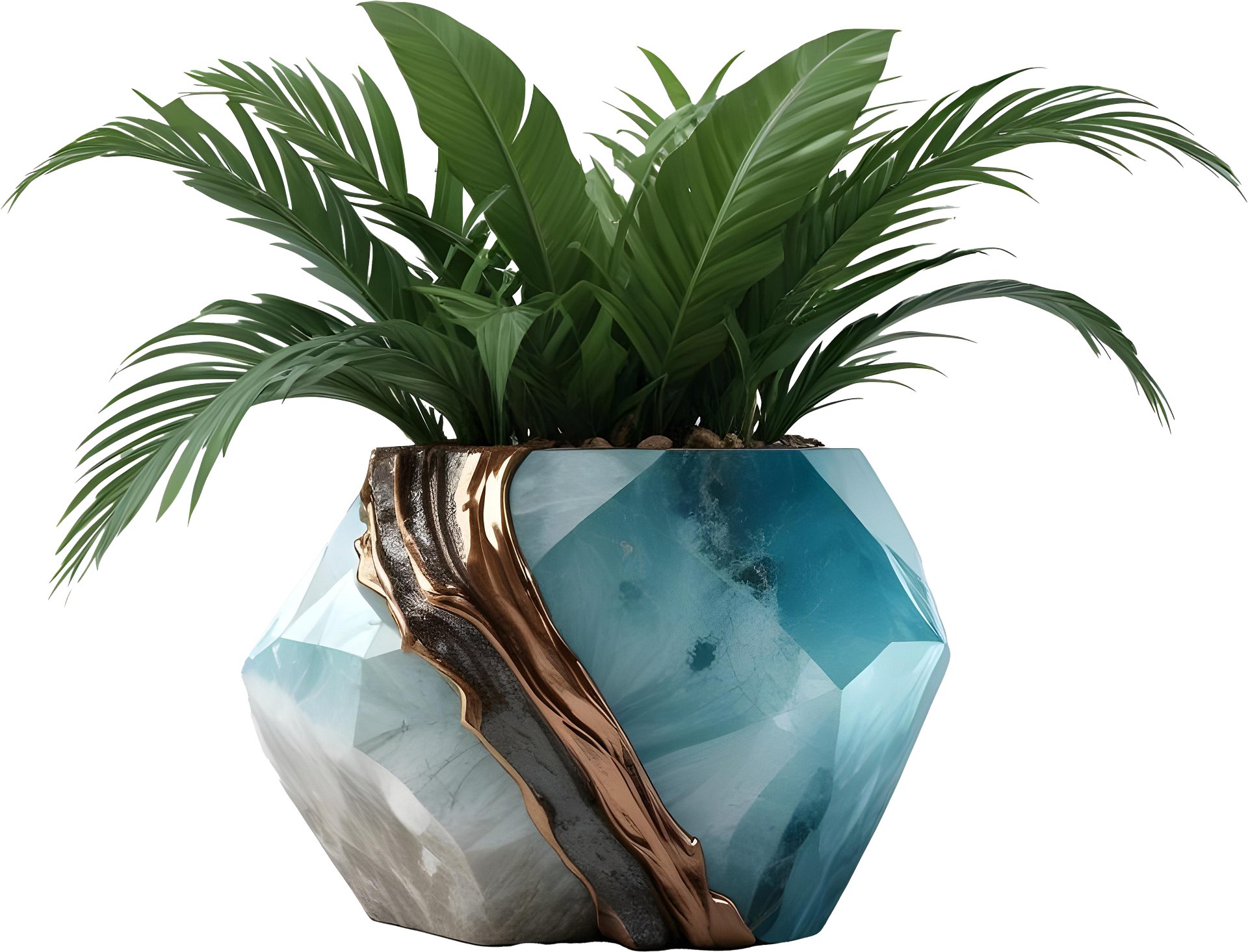Coastal Luxe Spa Decor – Aqua Serenity – Object PNG product image (1)