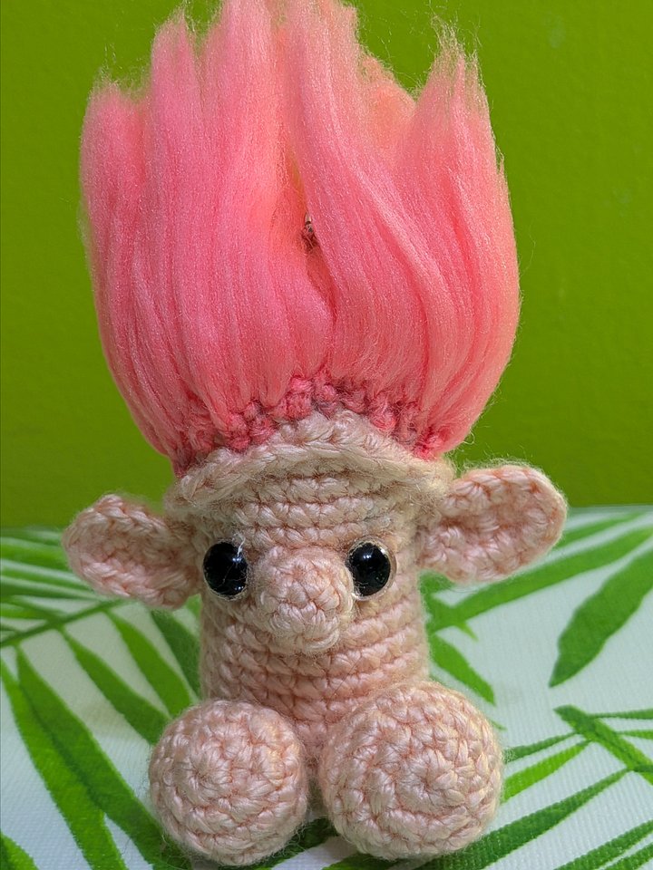 Handmade Mystery Troll PP Keychain RANDOM COLOUR product image (1)